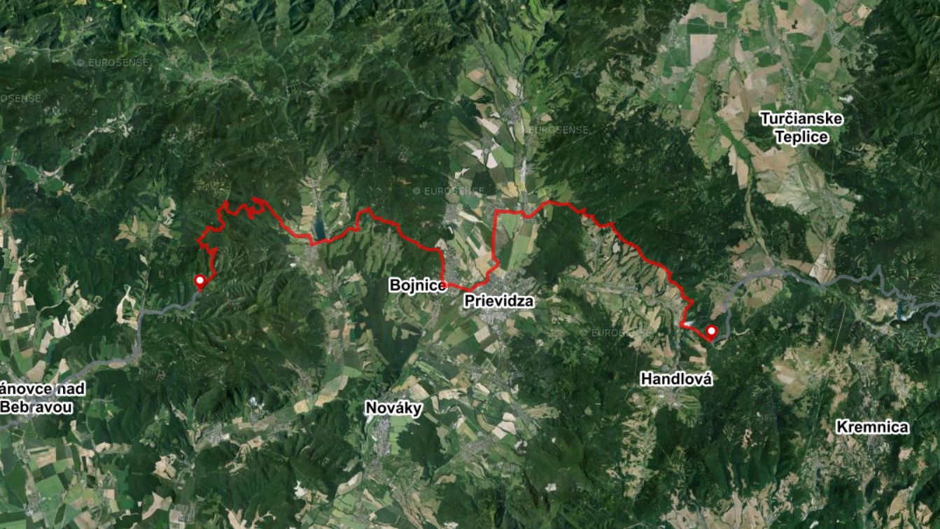 mountain bike route stage 6 omastina remata map slovakia
